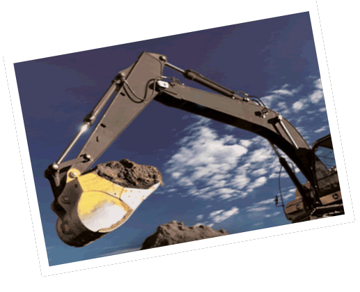 Hydraulic excavator arm and bucket, an OEM construction application