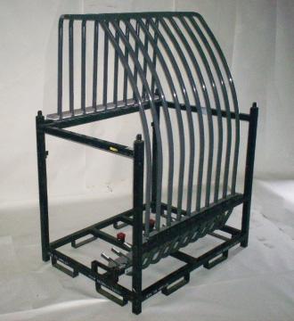 Steel returnable shipping rack of bent tubes for OEM delivery